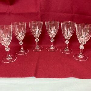 BEAUTIFUL RCR Lead Crystal 29% Pbo Set of 6 Gala Wine Glasses